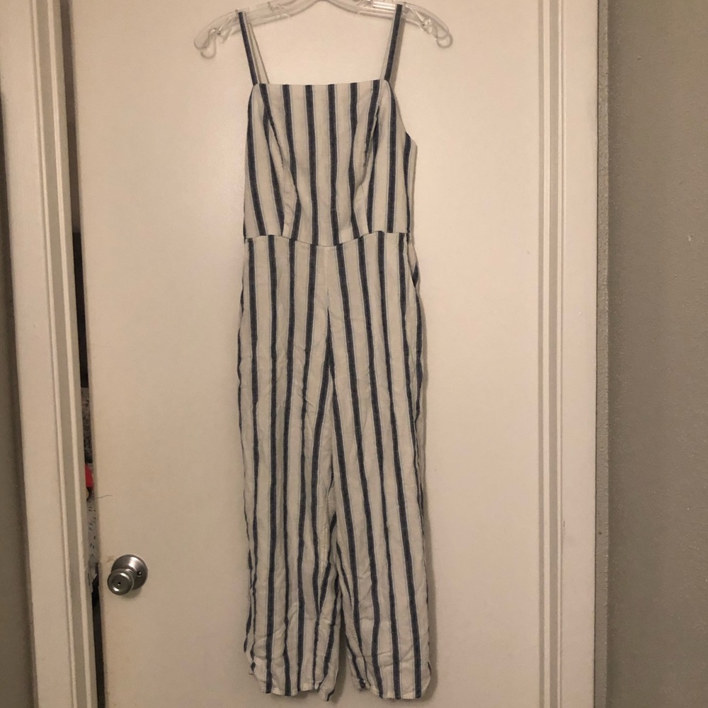 Old Navy striped square neck jumpsuit